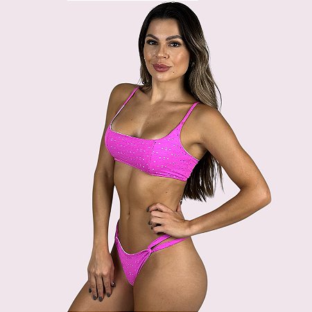 Biquíni Luiza Broderi Fucsia