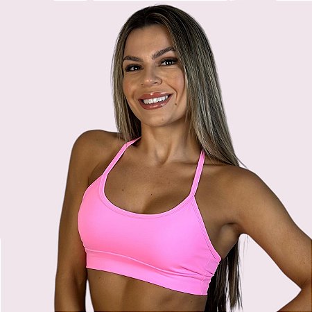 Top Lari Suplex Rosa Neon