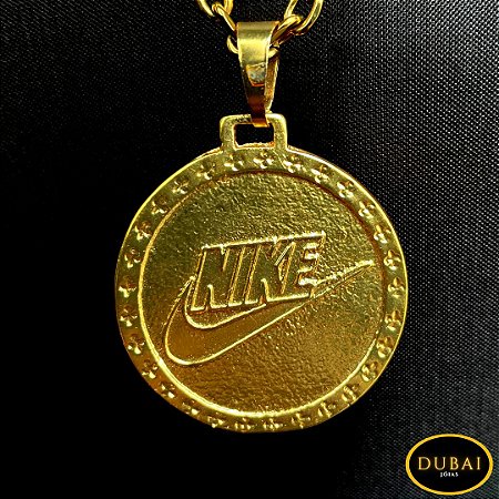 Pingente Banhado a Ouro Moeda Nike