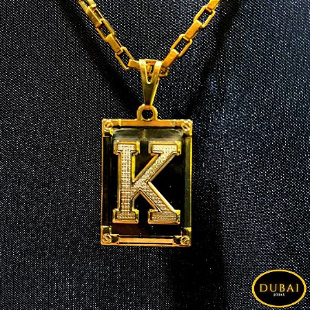 Pingente Banhado a Ouro 18k Letra K