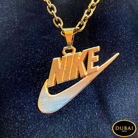 Pingente Banhado a Ouro Nike Swoosh - Dubai Joalheria