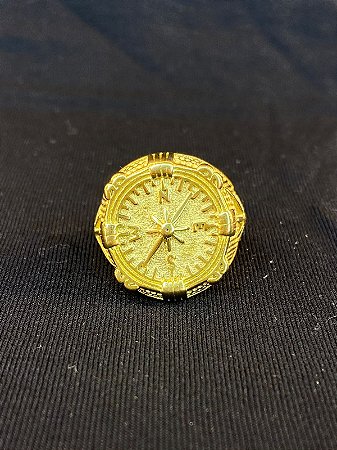 DEDEIRA BÚSSOLA BANHADA A OURO 18K