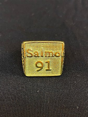 DEDEIRA SALMO 91 BANHADA A OURO 18K