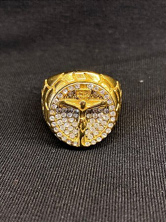 DEDEIRA CRUZ CRAVEJADA BANHADA A OURO 18K