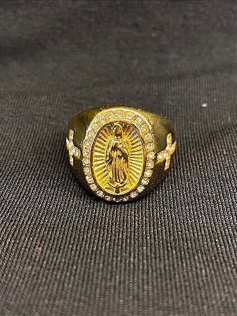 DEDEIRA MARIA MÃE DE DEUS BANHADA A OURO 18K