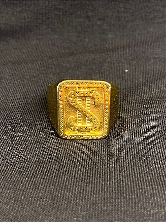 DEDEIRA CIFRÃO BANHADA A OURO 18K