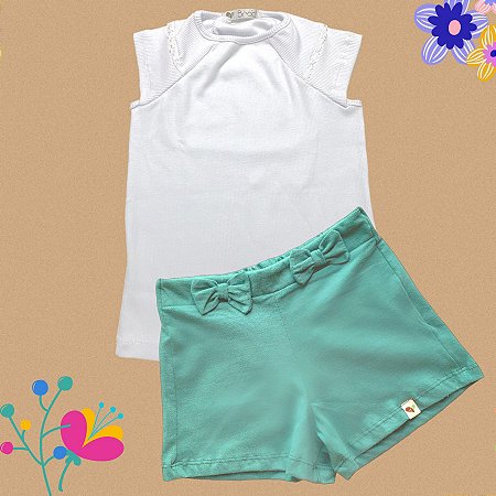 conjunto ribana short e blusa