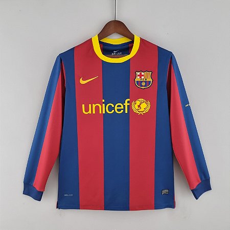 Camisa Retro Manga Longa Barcelona uefa home 2006 - Shop Futebol