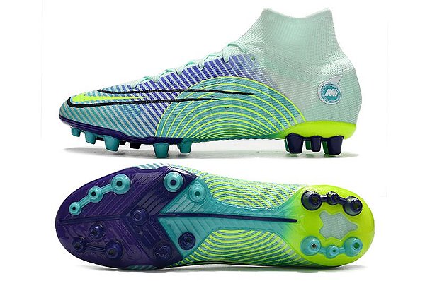 Chuteira Nike Mercurial Superfly VIII Elite AG Dream Speed branca e azul (  campo) - Shop Futebol
