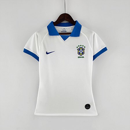 Camisa do Brasil branca Feminina -2019 - Shop Futebol