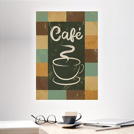 Placa Decorativa - Café Vitral