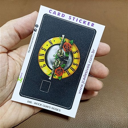 CARD STICKER - ROCK GUN´S ROSES