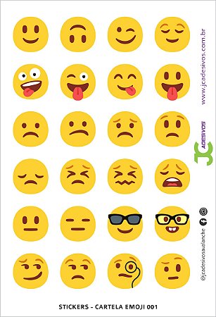 Cartela Sticker Emoji 01