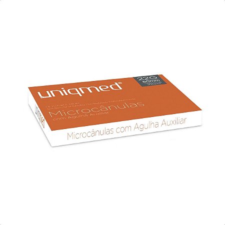 Microcânula com Agulha Auxiliar 22G x 50mm c/12 un Uniqmed