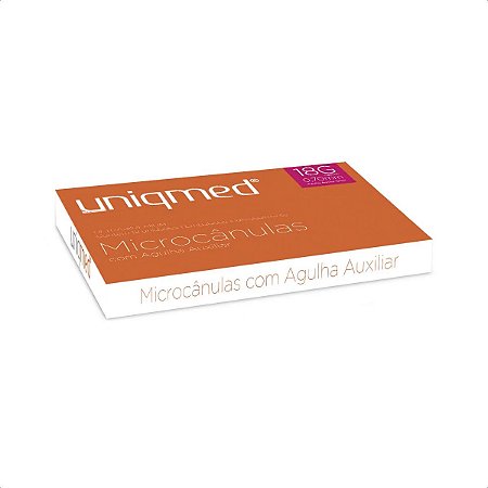 Microcânula com Agulha Auxiliar 18G x 70mm c/12 un Uniqmed