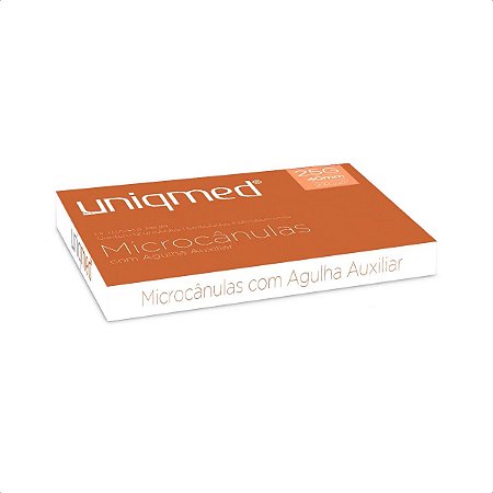 Microcânula com Agulha Auxiliar 25G x 40mm c/12 un Uniqmed