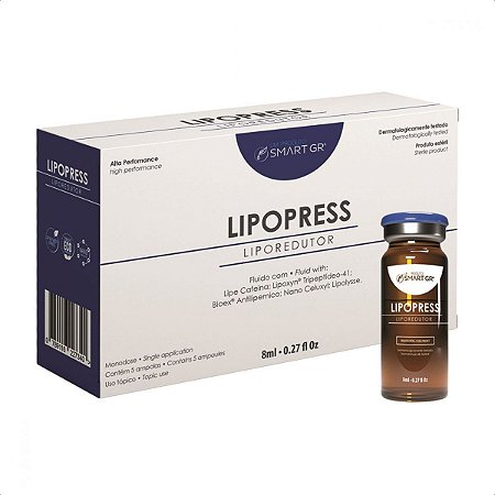 Lipopress Fluido Liporedutor 8ml - 5 unidades - Smart GR