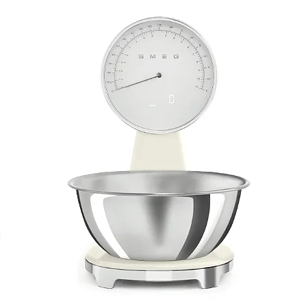 Balança de Cozinha Analógica e Digital Smeg, Linha Anni 50, Creme