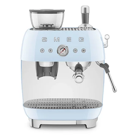 Máquina de Café Smeg Espresso manual com moedor embutido, Anni 50, Azul pastel, 220V