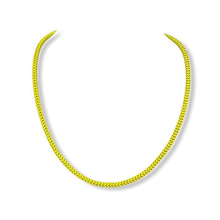 Colar Amarelo 3mm Neon - 45cm