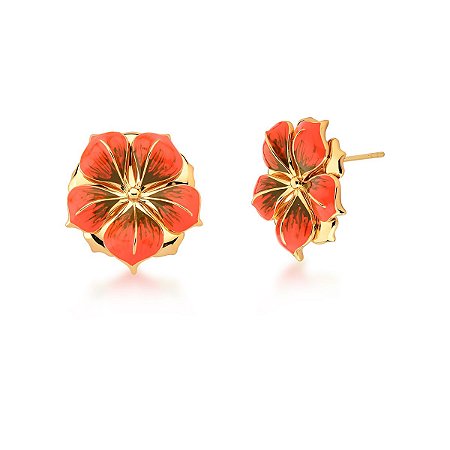 Brinco Flor Laranja