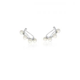 Brinco Piercing com Pérolas e Pontos de Luz - unidade