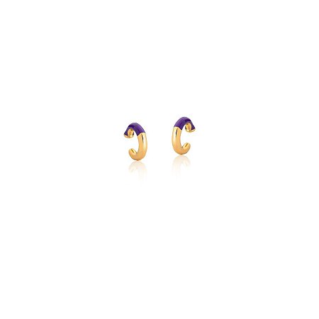 Brinco Piercing Argola Esmaltada e Dourada (com variações)