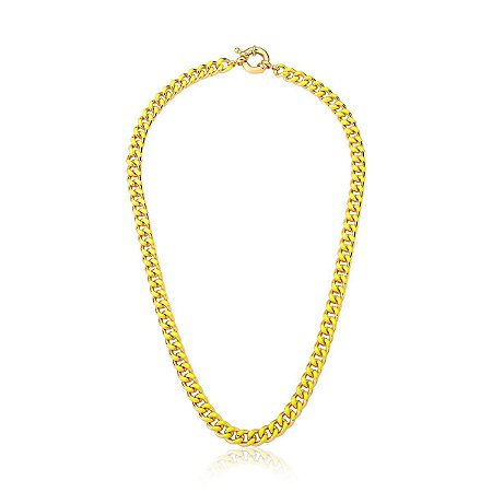 Colar Dourado Esmaltado Elo Grumet  (com variações)