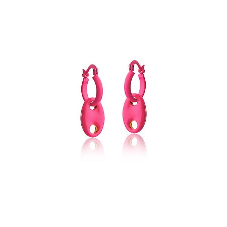 Brinco Argola com Pingente de Lacre Esmaltado (com variações)