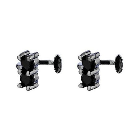 Brinco Piercing Duas Zirconias - unidade