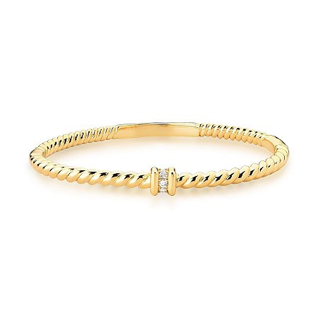 Pulseira Trançada com Detalhe de Zircônias