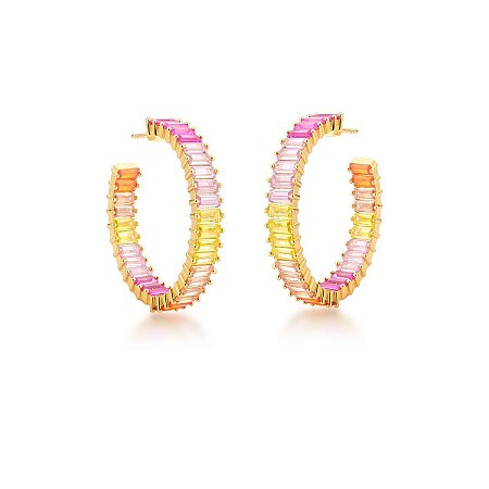 Meraaki - Brinco Argola Rainbow
