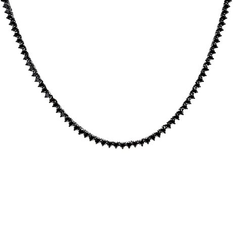Colar Riviera Negro com Zircônias Pretas