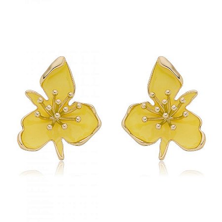 Brinco Flor Amarela