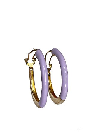 Meraaki - Brinco Argola Média Esmaltada (com variações)