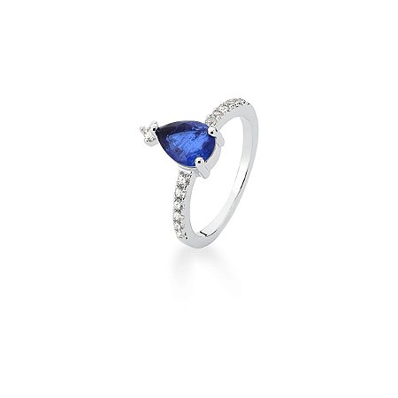 Anel com Pedra Fusion Safira Gota