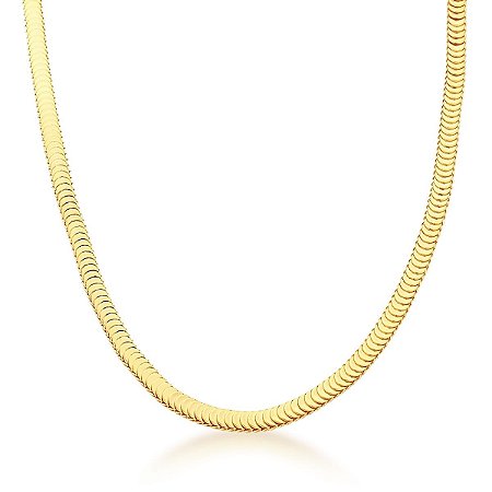 Colar Escama 5mm Dourado