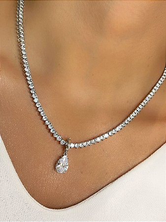 Pingente de Gota em Zircônias