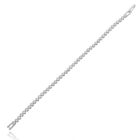 Pulseira Riviera Dots Ródio Branco