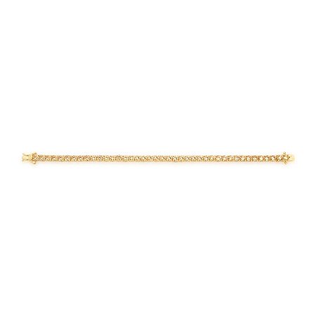 Pulseira Riviera Dourada Champanhe 4mm