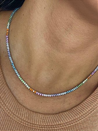 Colar Riviera 3 Garras Rainbow 2.0
