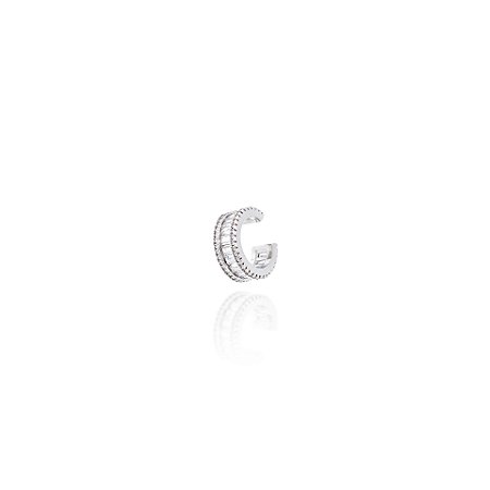 Brinco Piercing Fake Baguetes Centrais com Zircônias nas Extremidades (com variações)