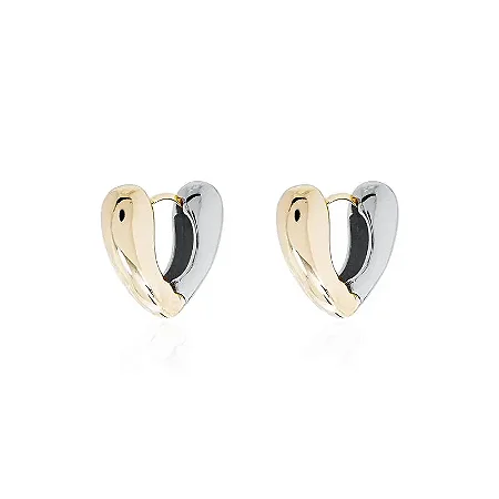 Brinco Argola Duo Coração