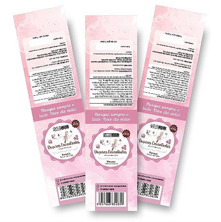 Cintas para Brownie ou Palha Italiana 5x20cm - Rosa Aquarela