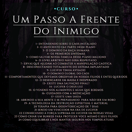 CURSO UM PASSO A FRENTE DO INIMIGO