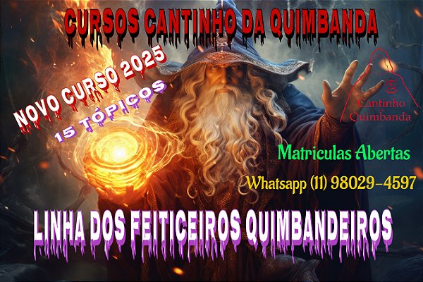 CURSO LINHA DOS FEITICEIROS QUIMBANDEIROS + DIABINHO AMULETO