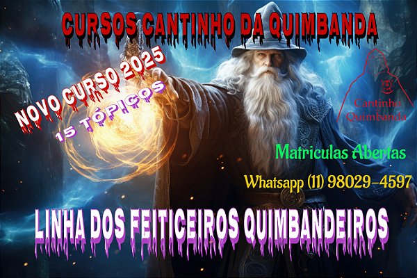 CURSO LINHA DOS FEITICEIROS QUIMBANDEIROS