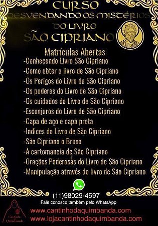 CURSO DESVENDANDO OS MISTERIOS DO LIVRO DE SÃO CIPRIANO 2025 MAIS LIVRO CONSAGRADO