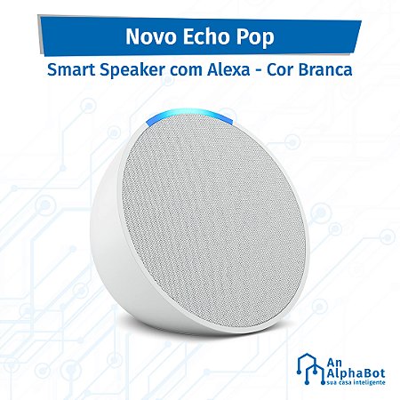 Echo Pop Branca: Smart Speaker compacto com som envolvente e Alexa