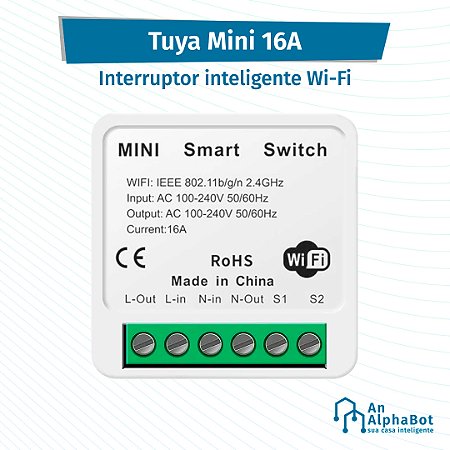 Tuya Mini 16A - Interruptor Inteligente Wi-Fi
